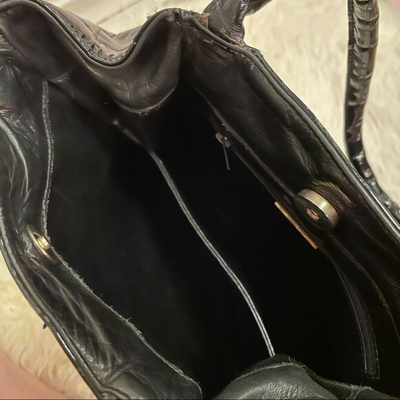 Browns Made in Canada Vintage Black Patent Leather Shoulder Bag - Picture 3 of 7